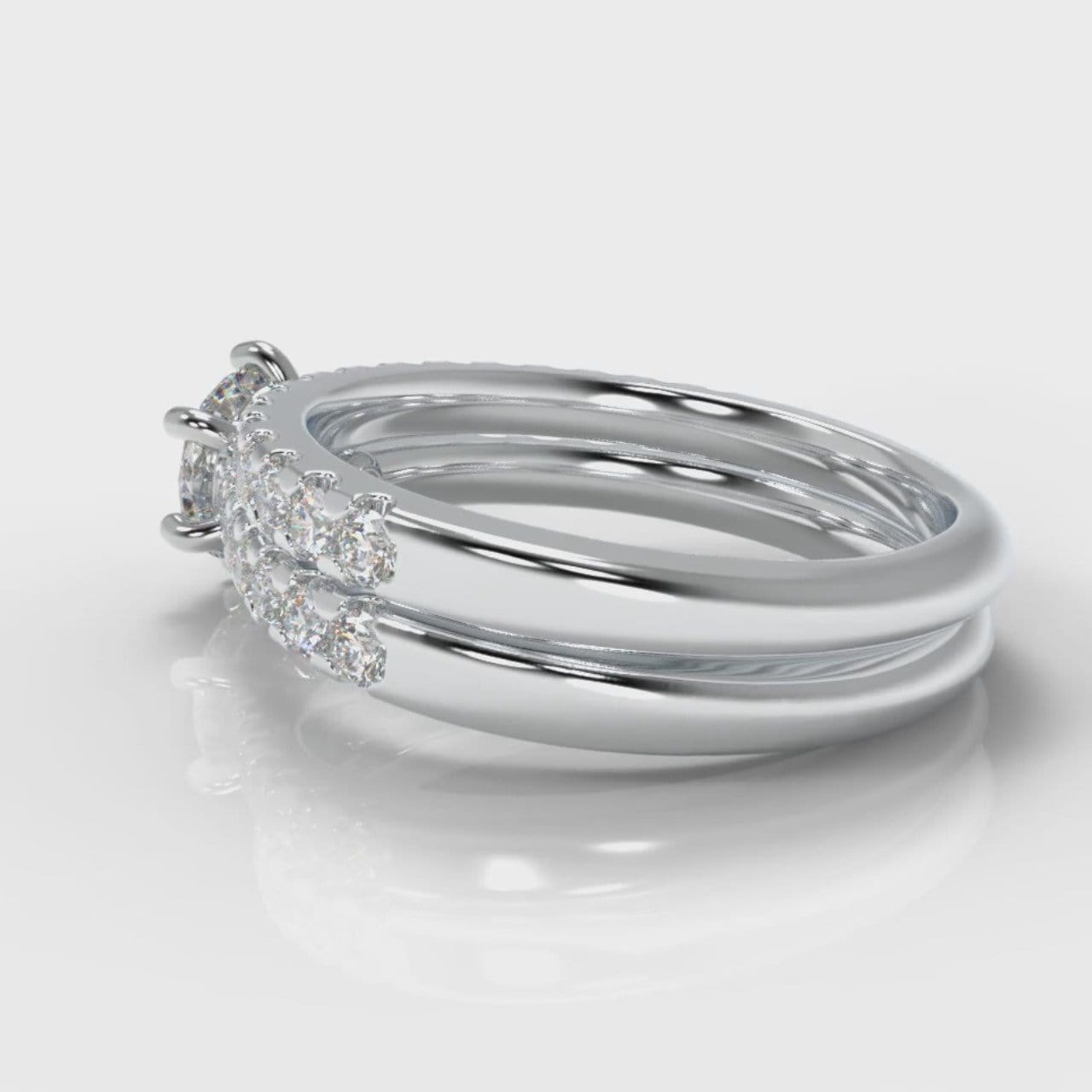 Star Micropavé Round Brilliant Bridal Set