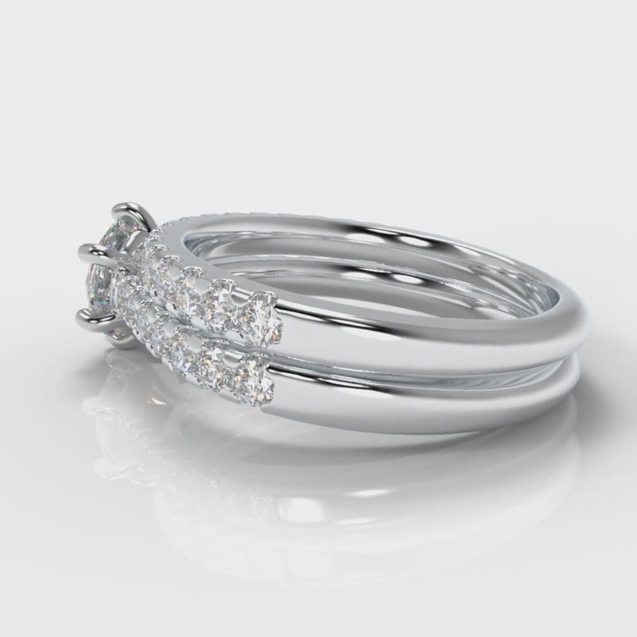 Star Micropavé Round Brilliant Bridal Set