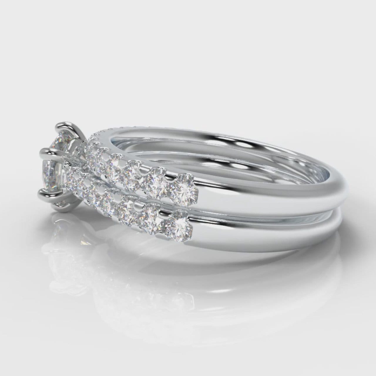 Star Micropavé Round Brilliant Bridal Set