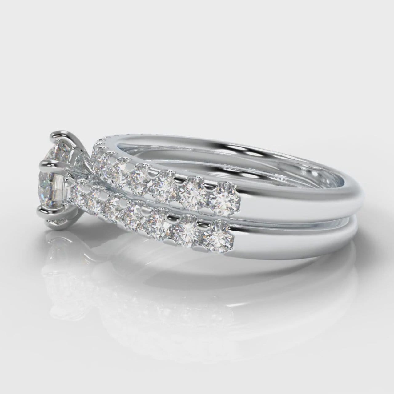 Star Micropavé Round Brilliant Bridal Set