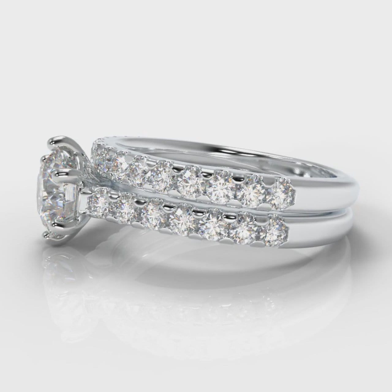 Star Micropavé Round Brilliant Bridal Set