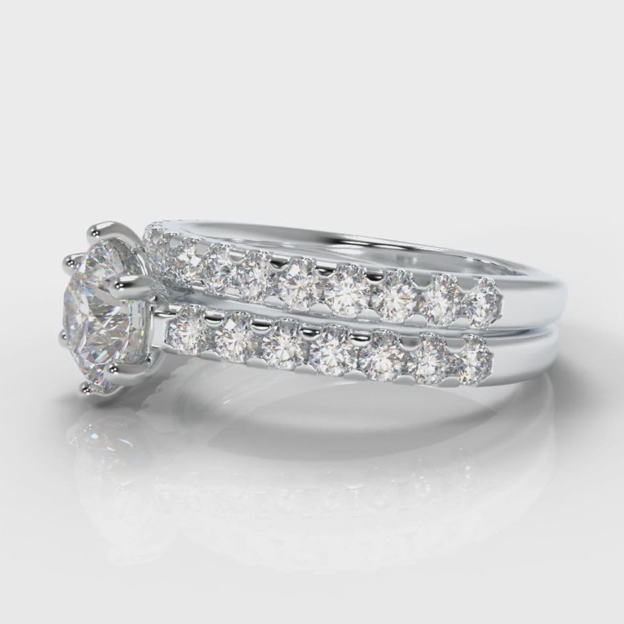 Star Micropavé Round Brilliant Bridal Set