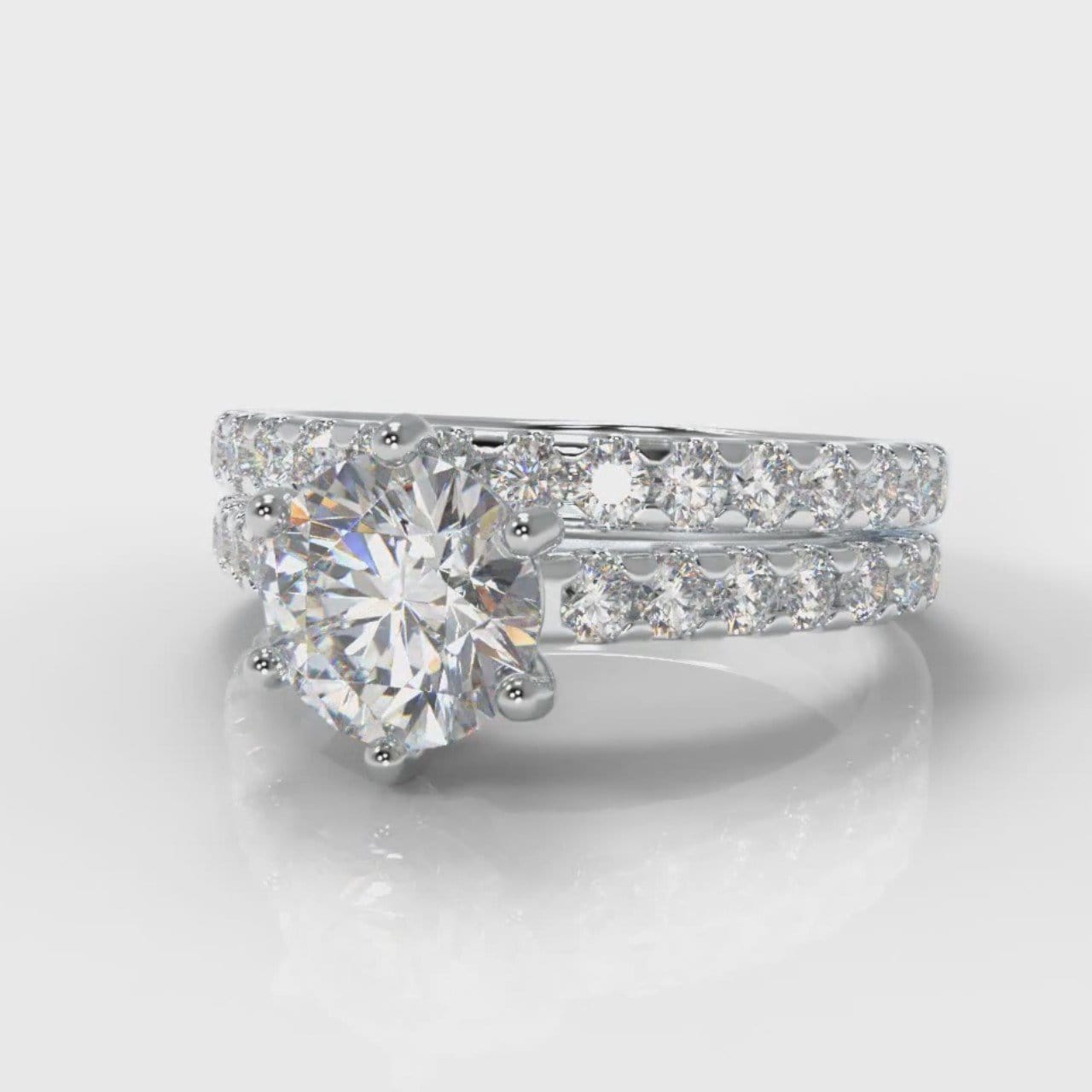 Star Micropavé Round Brilliant Bridal Set