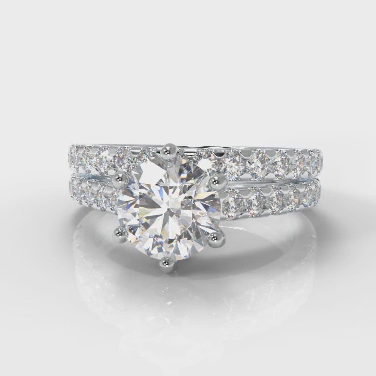 Star Micropavé Round Brilliant Bridal Set
