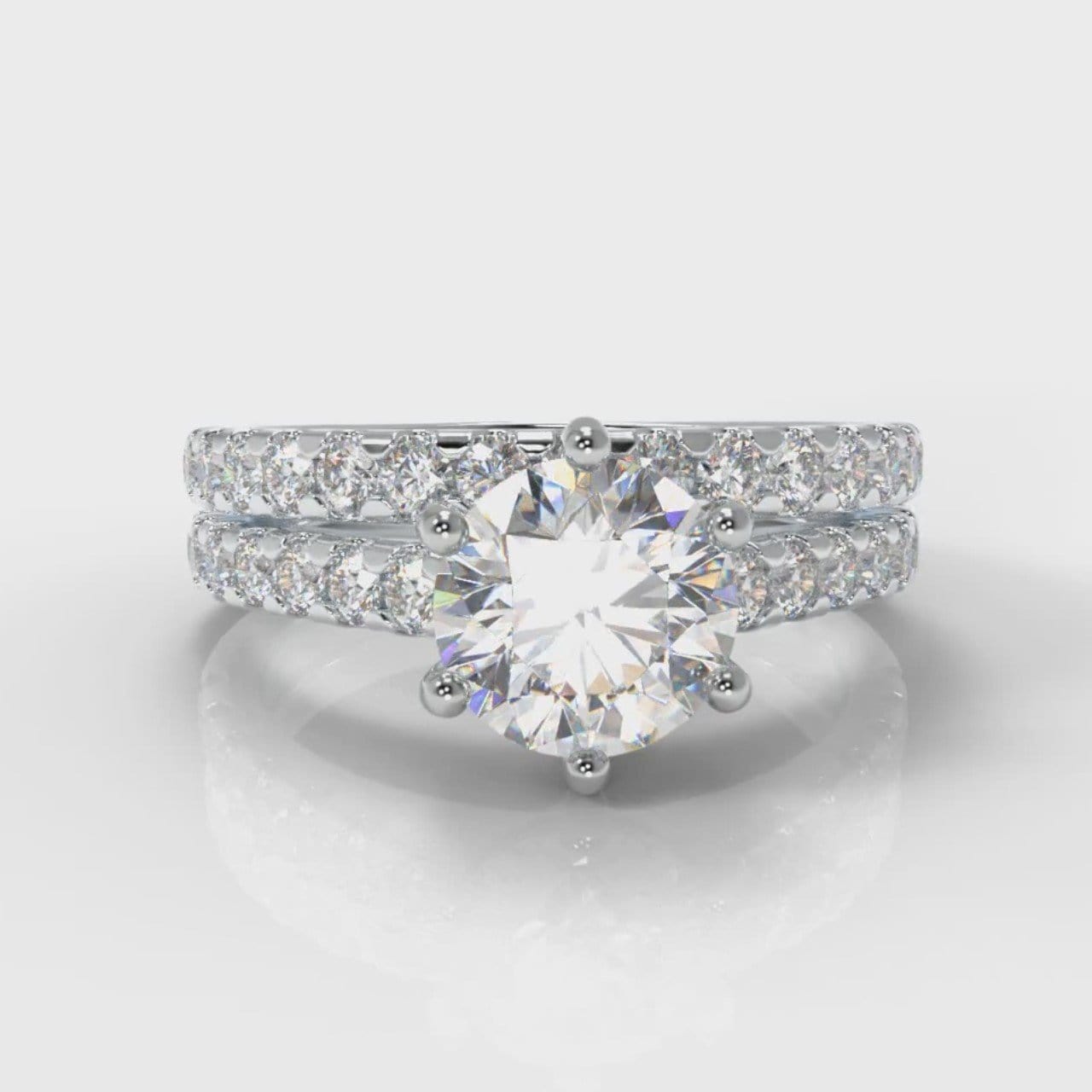 Star Micropavé Round Brilliant Bridal Set