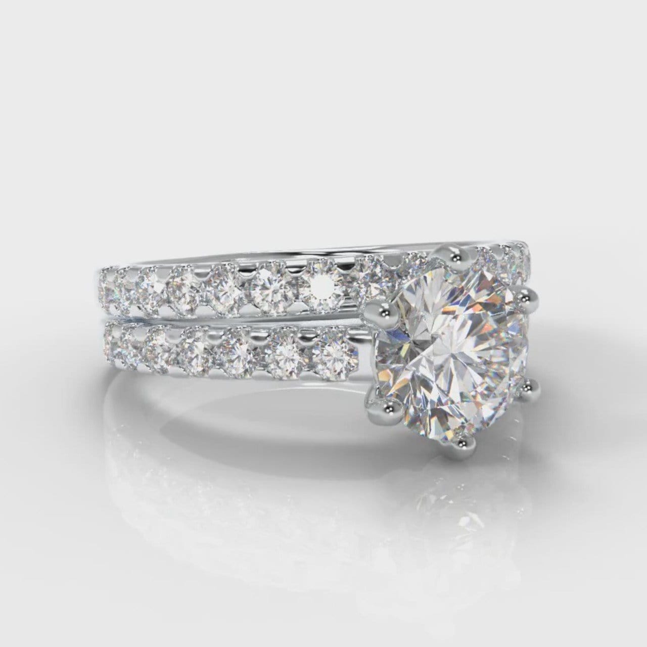 Star Micropavé Round Brilliant Bridal Set
