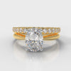 Carrée Solitaire Oval Diamond Bridal Set - Yellow Gold