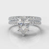 Micropavé Pear Diamond Bridal Set