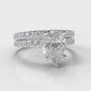 Micropavé Pear Diamond Bridal Set