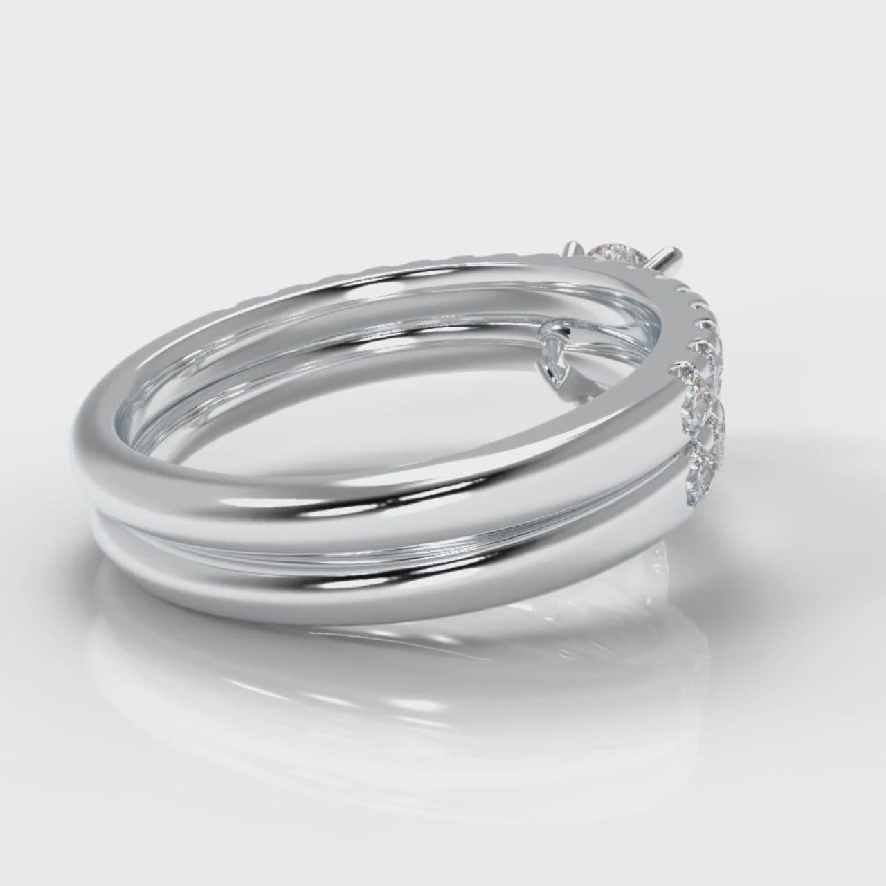 Micropavé Pear Diamond Bridal Set