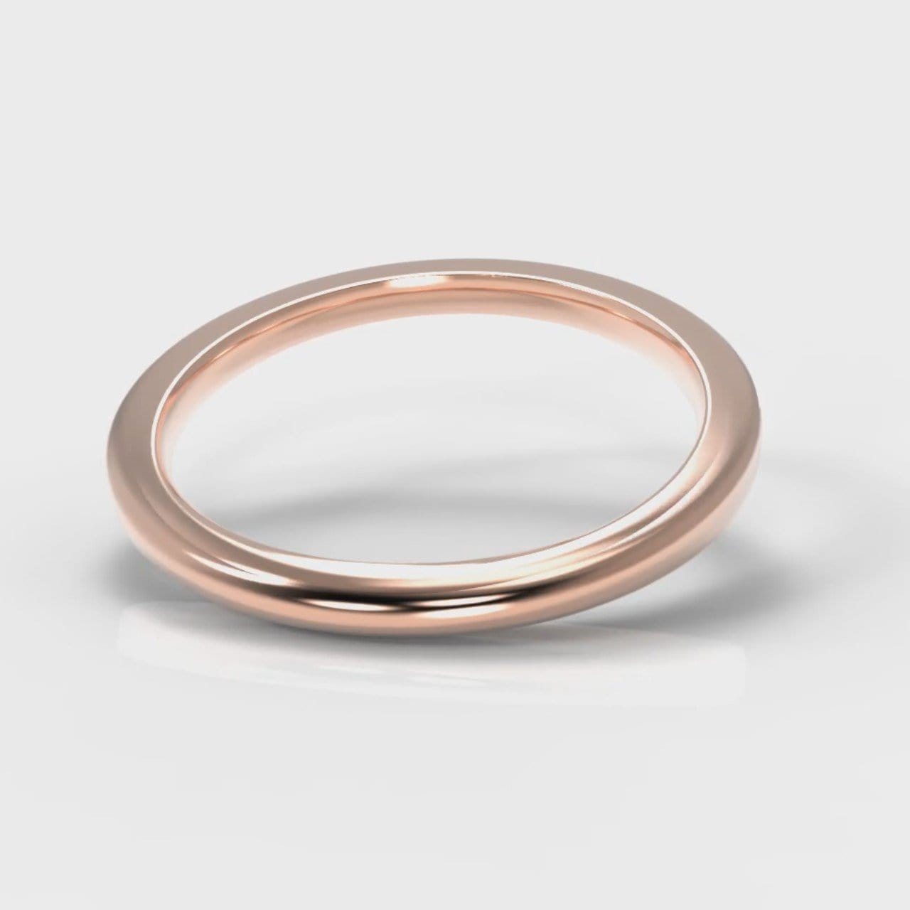 Petite Channel Set Diamond Wedding Ring - Rose Gold