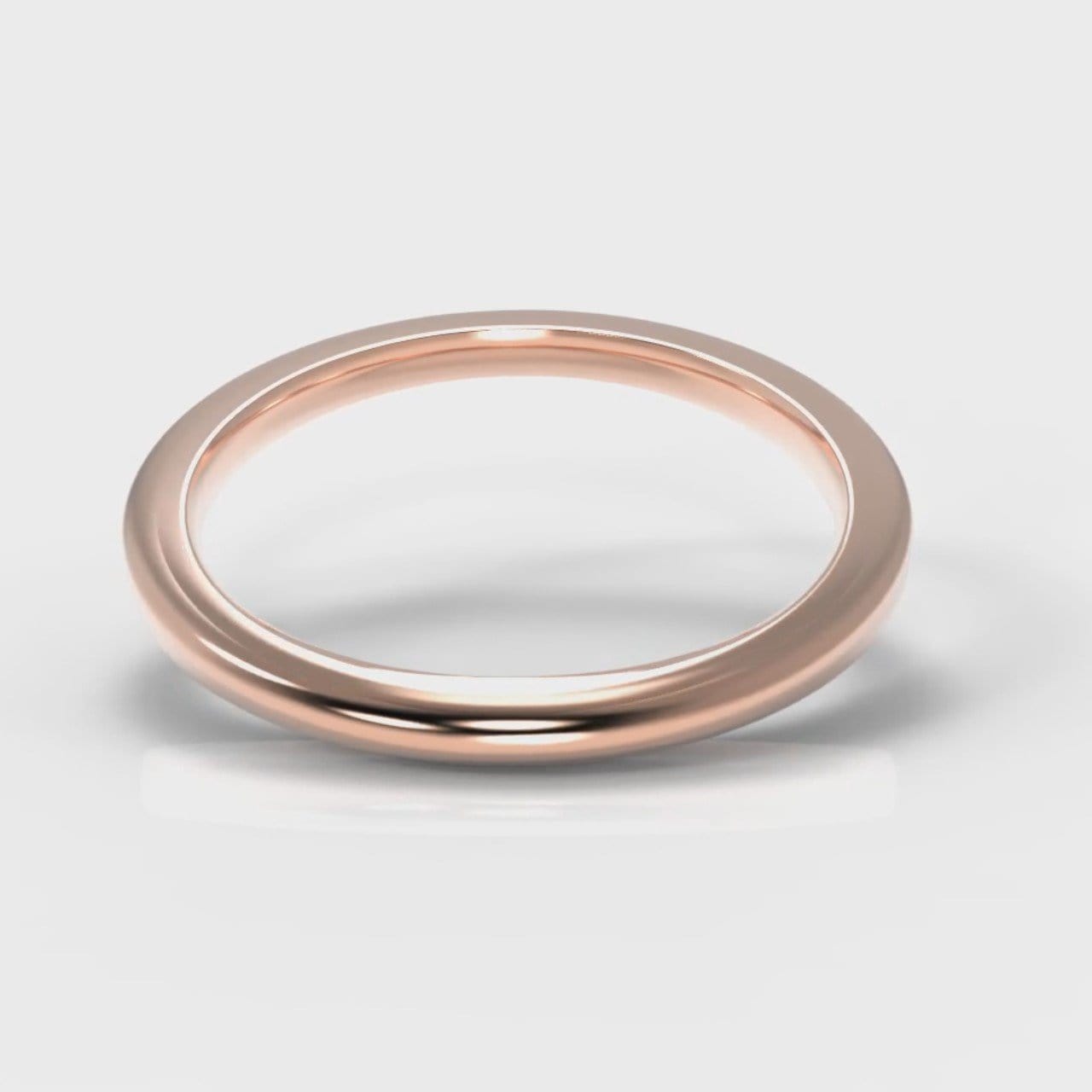 Petite Channel Set Diamond Wedding Ring - Rose Gold