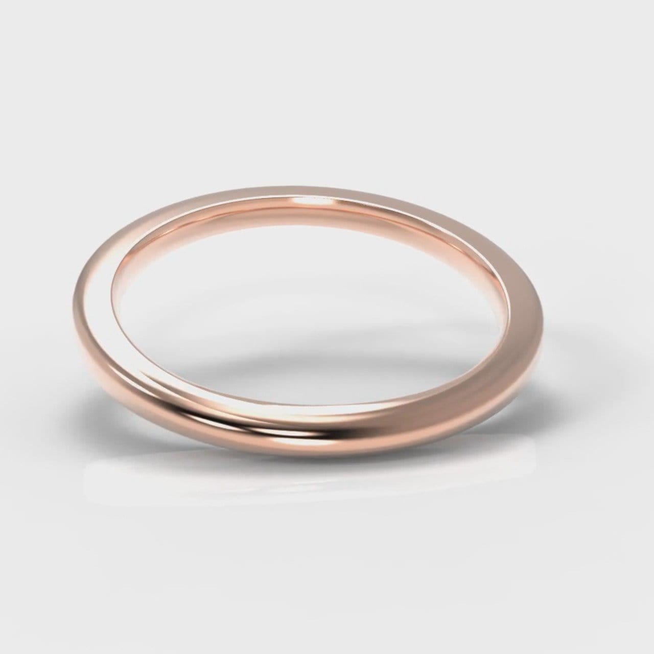Petite Channel Set Diamond Wedding Ring - Rose Gold
