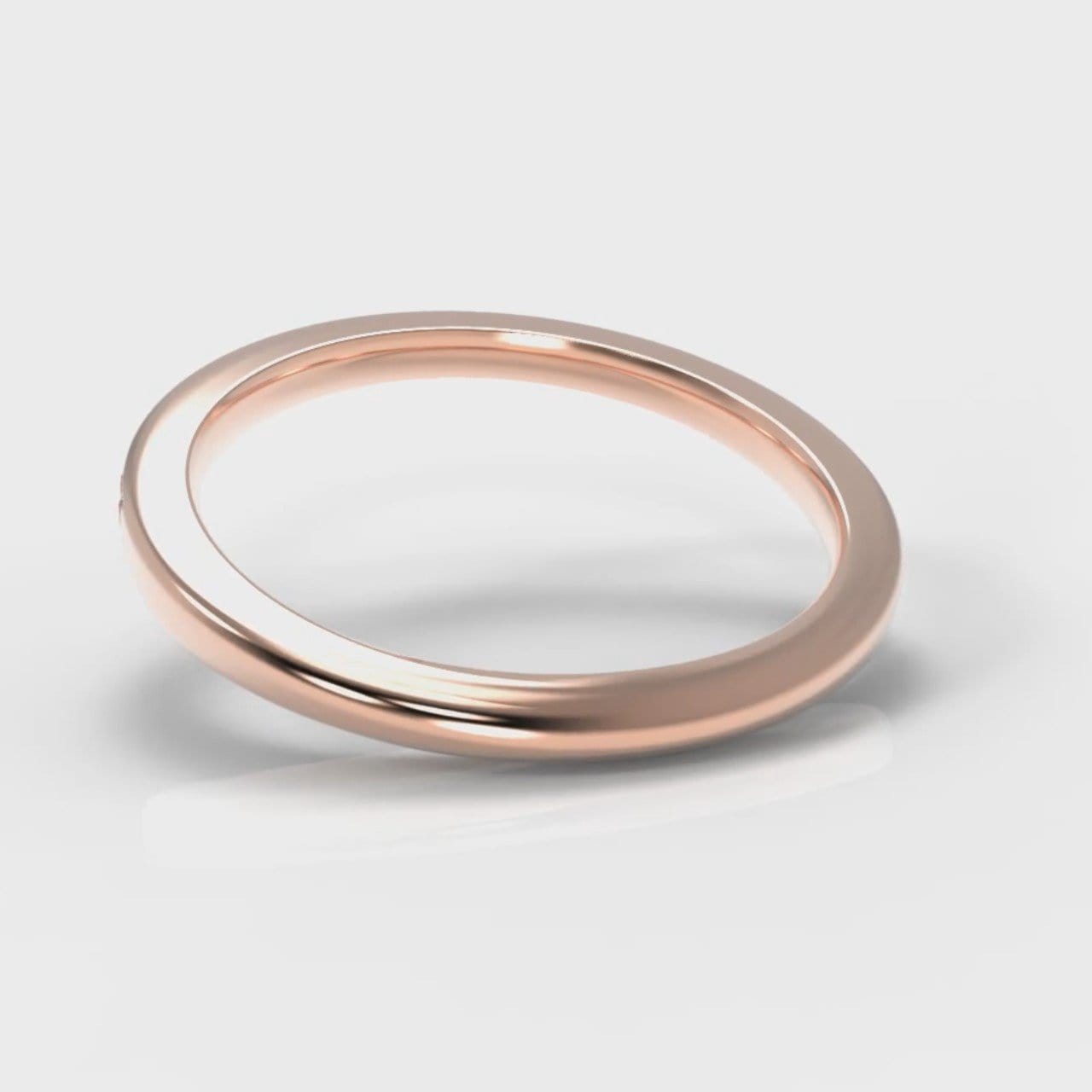 Petite Channel Set Diamond Wedding Ring - Rose Gold