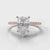 Petite Micropavé Pear Diamond Engagement Ring - Rose Gold