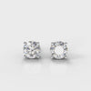 Four Claw Diamond Stud Earrings (GIA Certified)