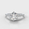 Star Petite Micropavé Round Brilliant Cut Diamond Engagement Ring
