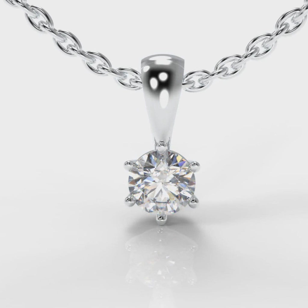 Six Claw Diamond Pendant (Lab Grown Diamond)