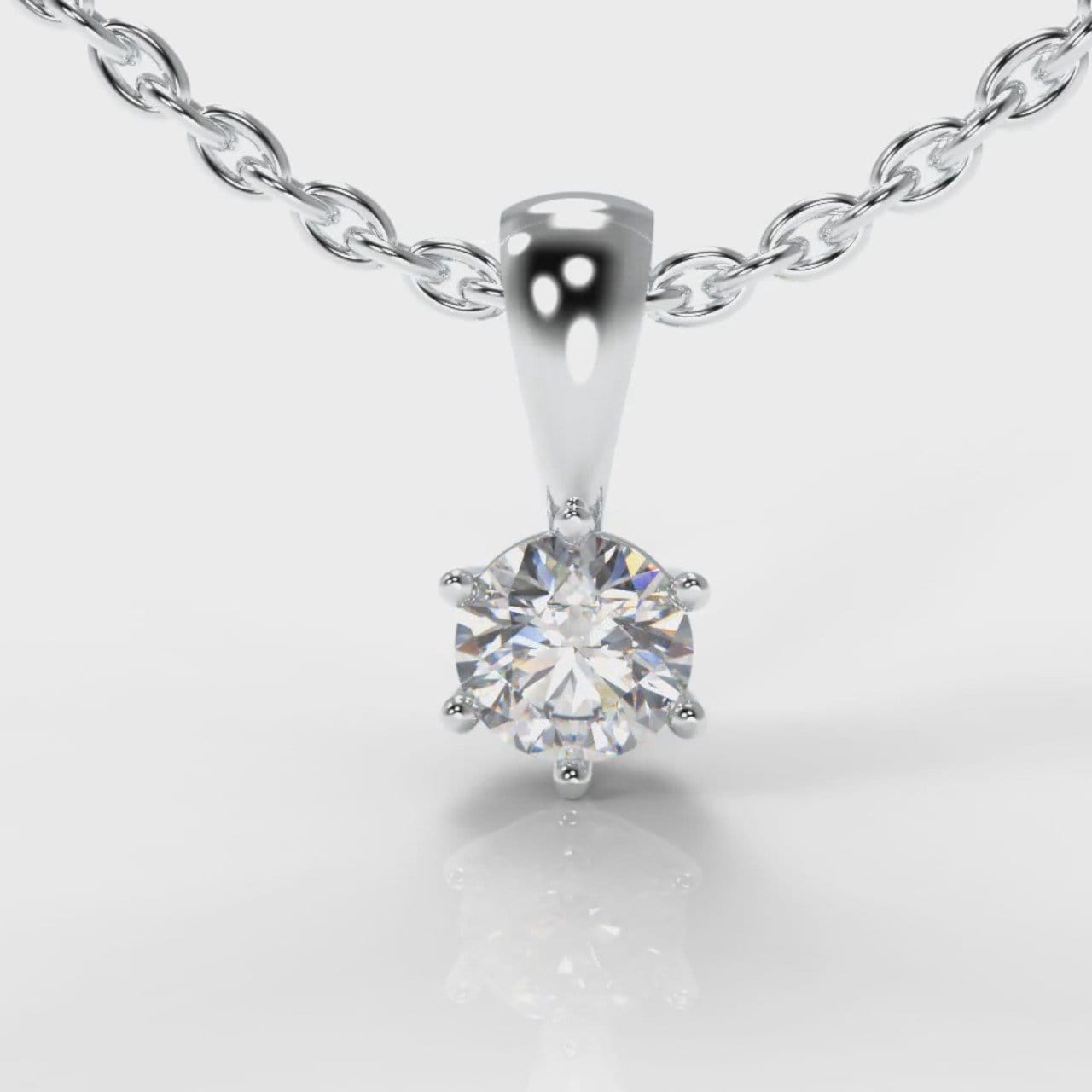 Six Claw Diamond Pendant (Lab Grown Diamond)