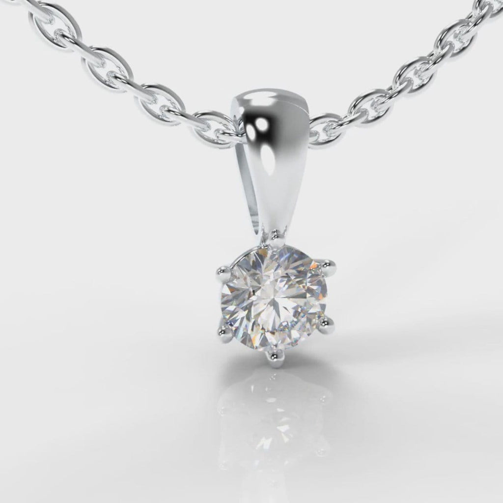 Six Claw Diamond Pendant (Lab Grown Diamond)