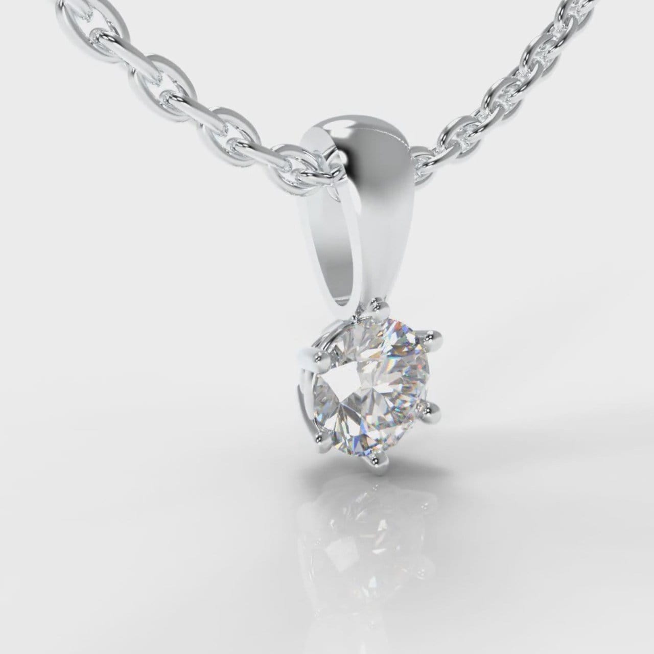 Six Claw Diamond Pendant (Lab Grown Diamond)