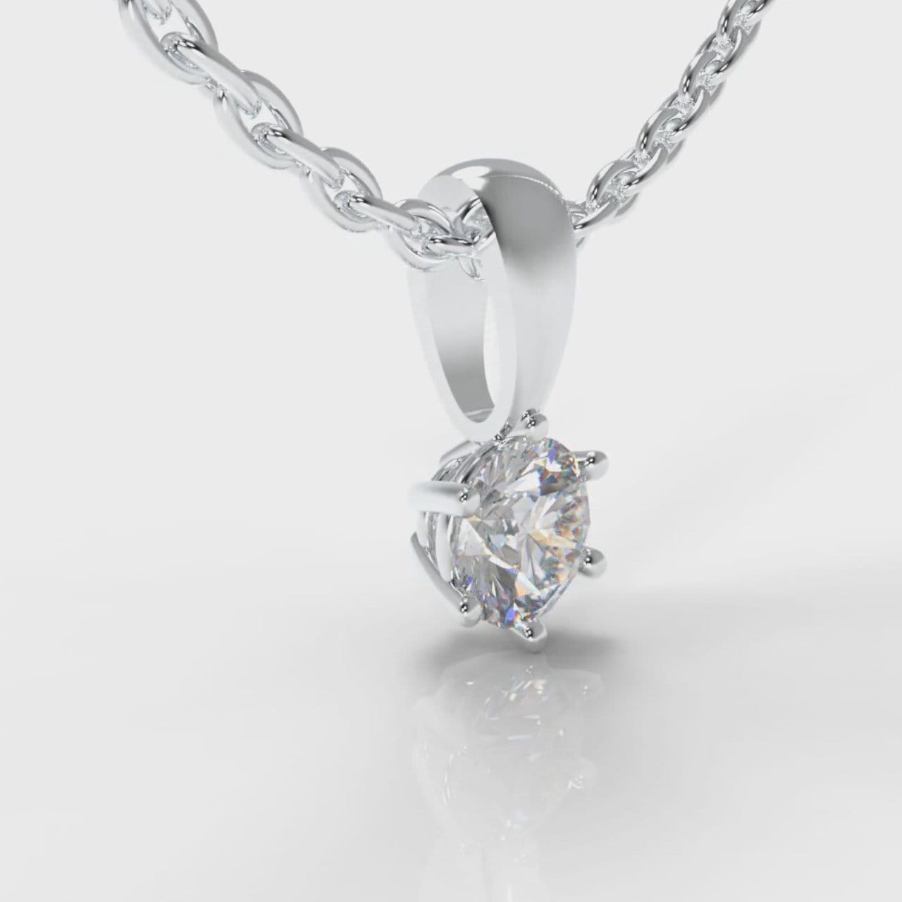 Six Claw Diamond Pendant (GIA Certified)