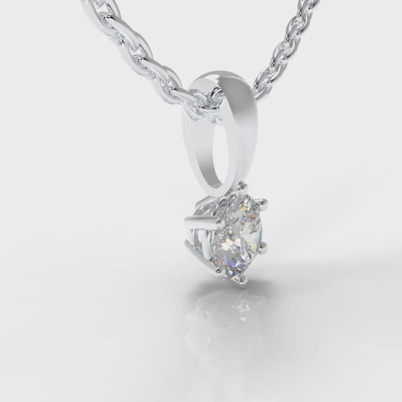 Six Claw Diamond Pendant (Lab Grown Diamond)