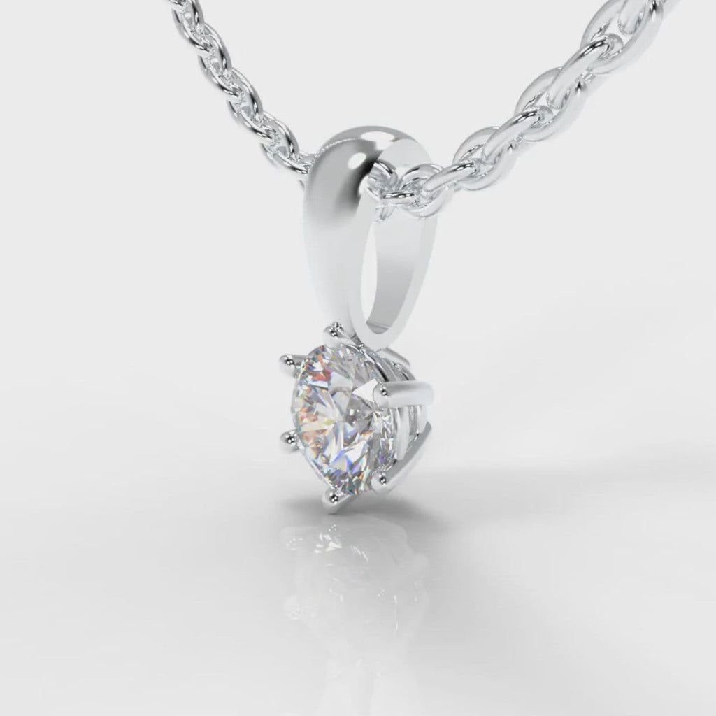 Six Claw Diamond Pendant (Lab Grown Diamond)