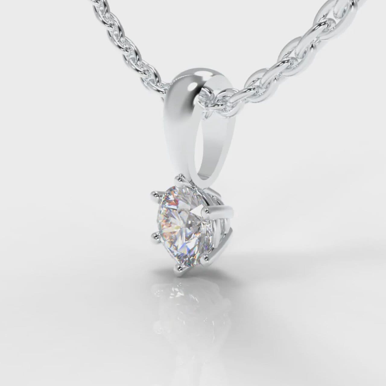Six Claw Diamond Pendant (Lab Grown Diamond)
