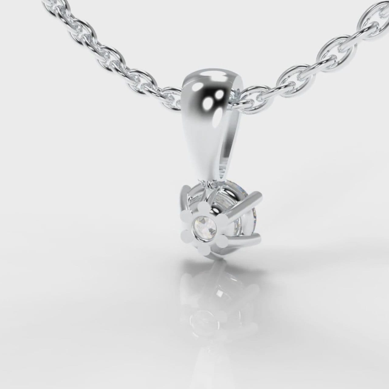 Six Claw Diamond Pendant (Lab Grown Diamond)