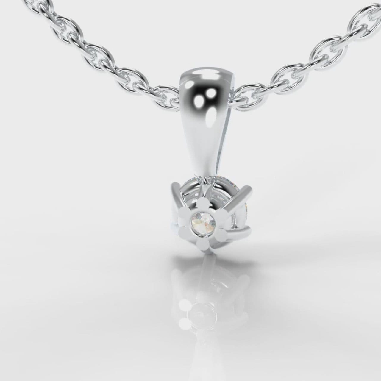 Six Claw Diamond Pendant (GIA Certified)
