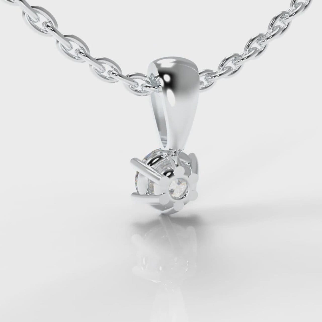 Six Claw Diamond Pendant (Lab Grown Diamond)