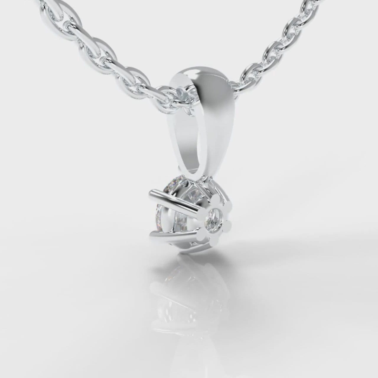 Six Claw Diamond Pendant (Lab Grown Diamond)