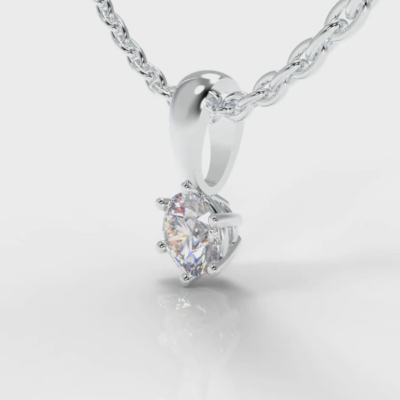 Six Claw Diamond Pendant (Lab Grown Diamond)