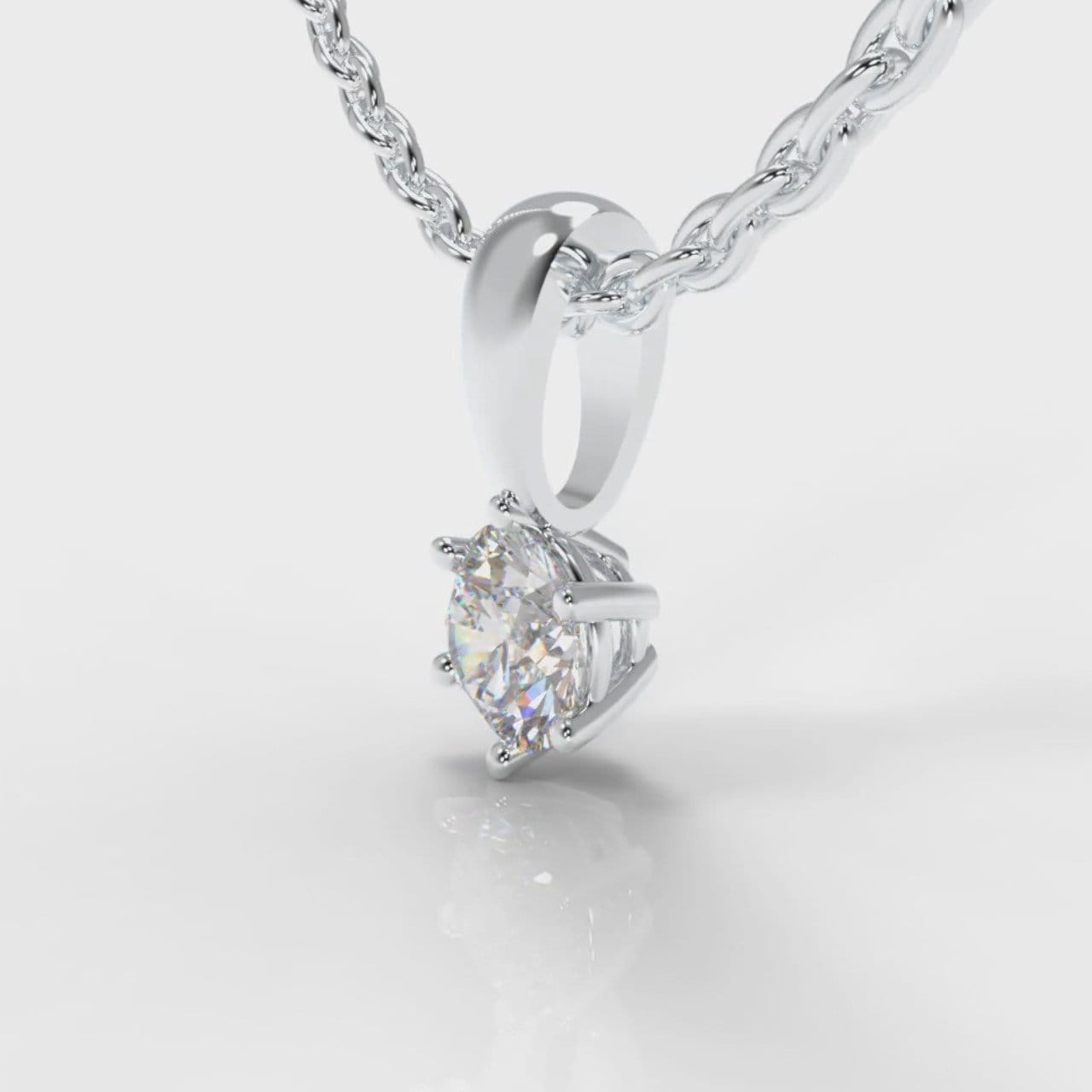 Six Claw Diamond Pendant (Lab Grown Diamond)