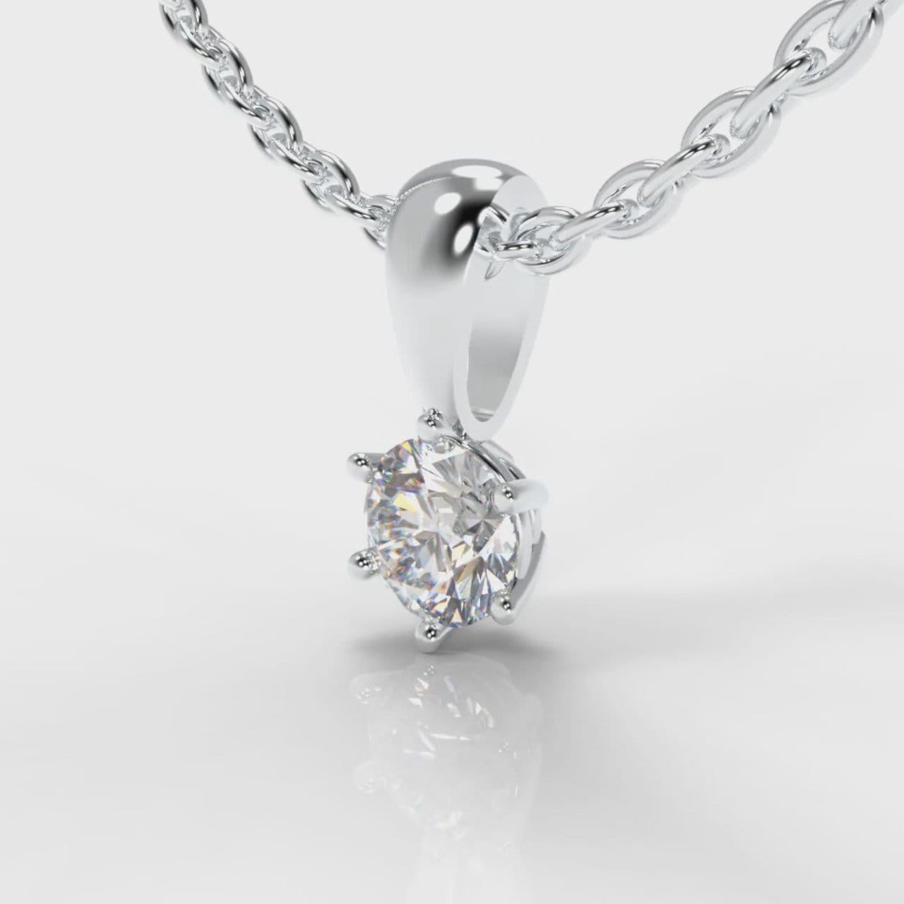 Six Claw Diamond Pendant (Lab Grown Diamond)