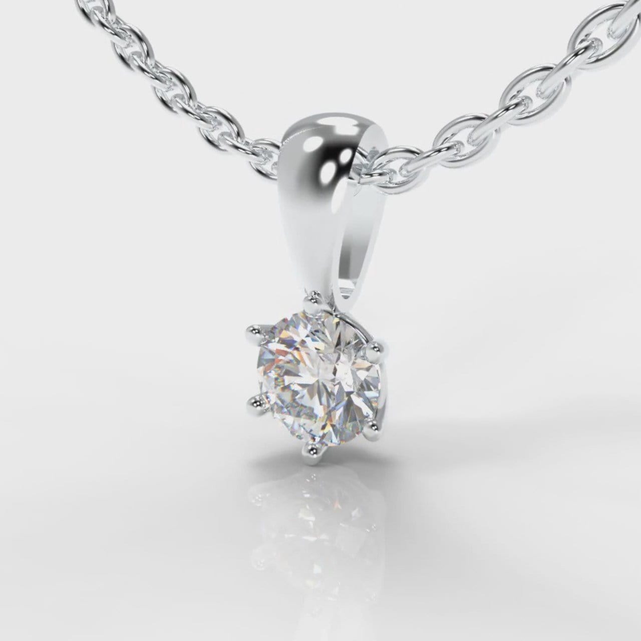 Six Claw Diamond Pendant (Lab Grown Diamond)