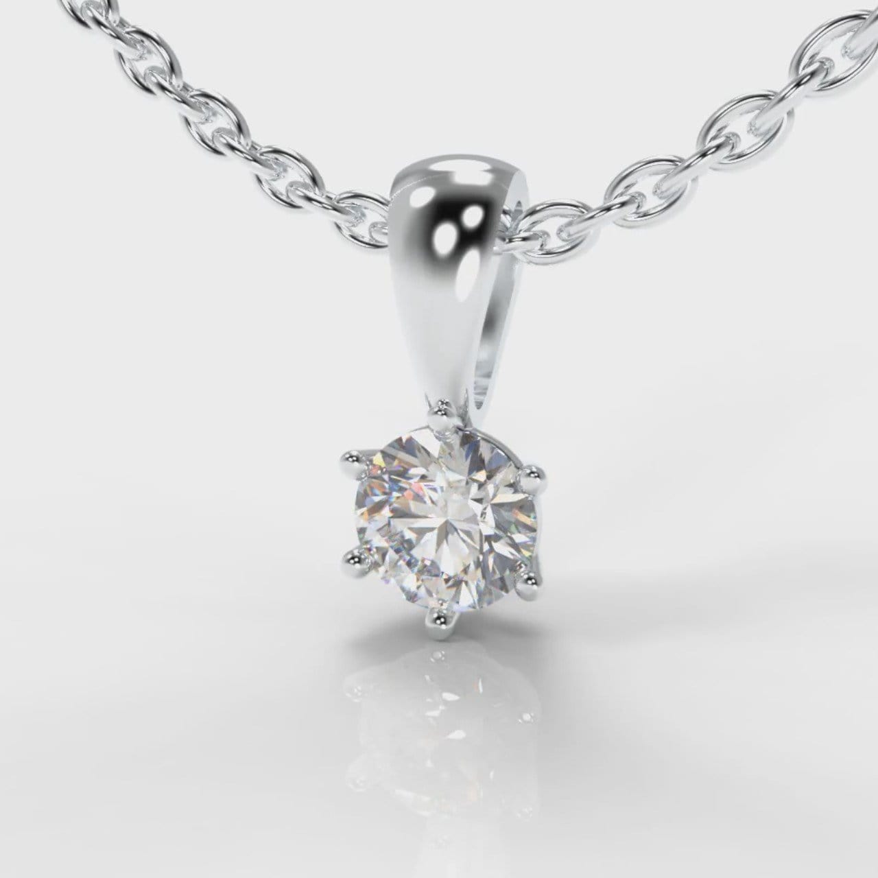 Six Claw Diamond Pendant (Lab Grown Diamond)