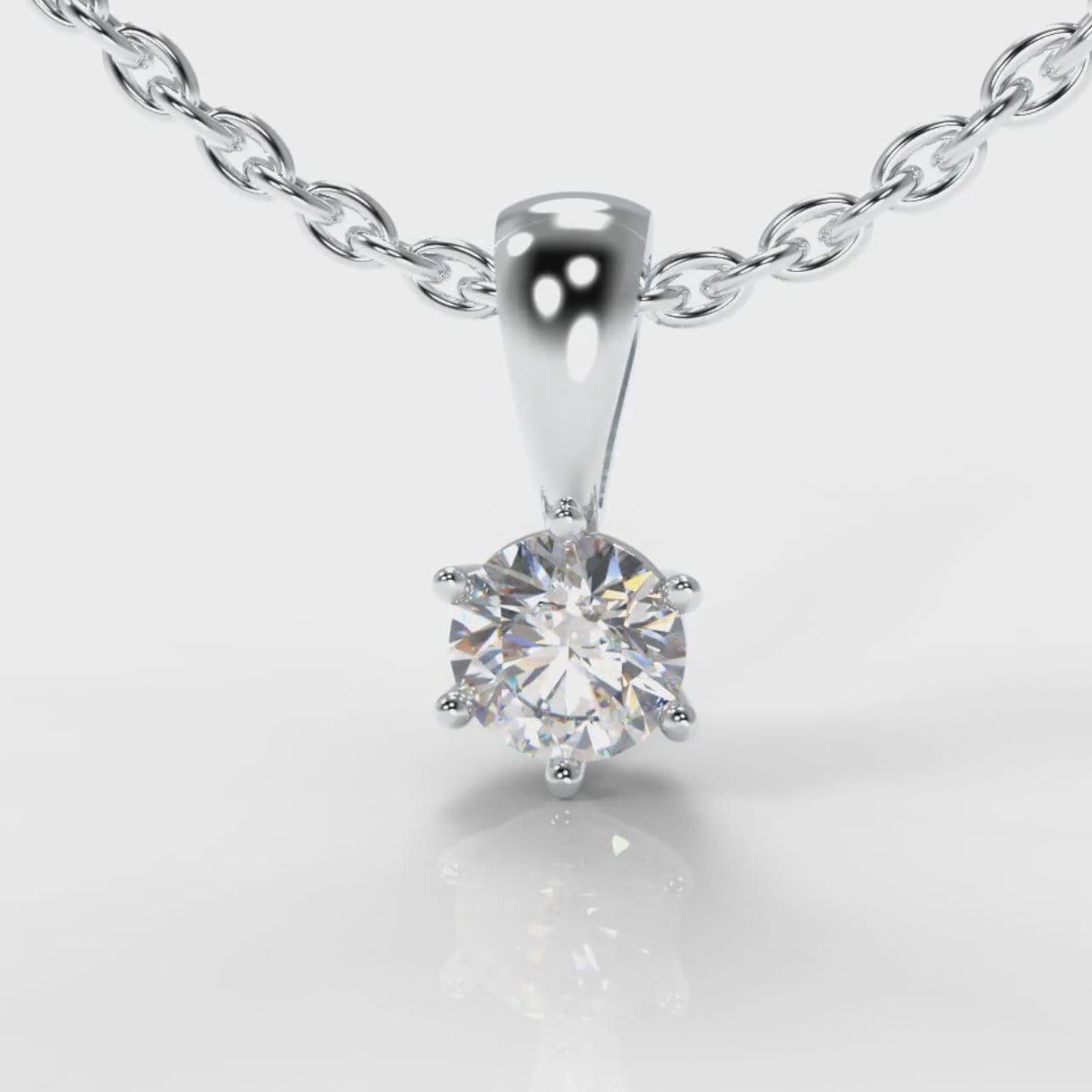 Six Claw Diamond Pendant (GIA Certified)