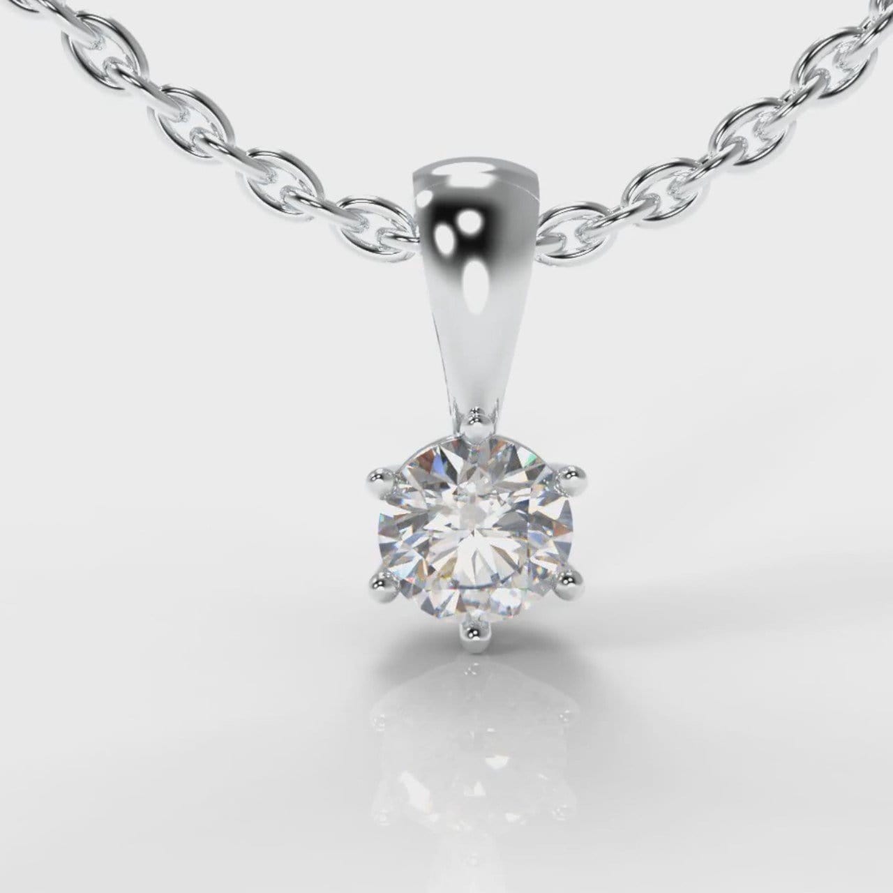 Six Claw Diamond Pendant (Lab Grown Diamond)