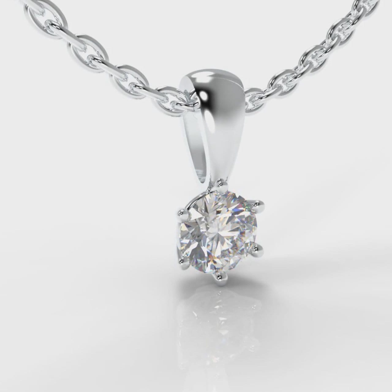 Six Claw Diamond Pendant (Lab Grown Diamond)