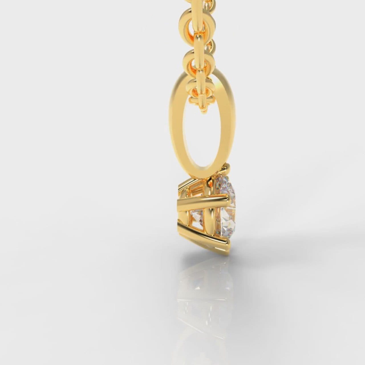 Six Claw Diamond Pendant (Lab Grown Diamond) - Yellow Gold